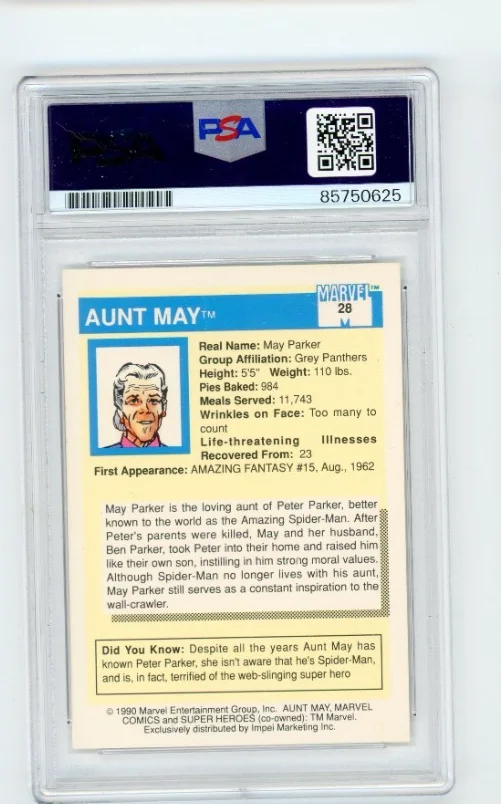 ROSEMARY HARRIS SIGNED SPIDERMAN TRADING CARD AUNT MAY PSA/DNA MARVEL, изображение 2
