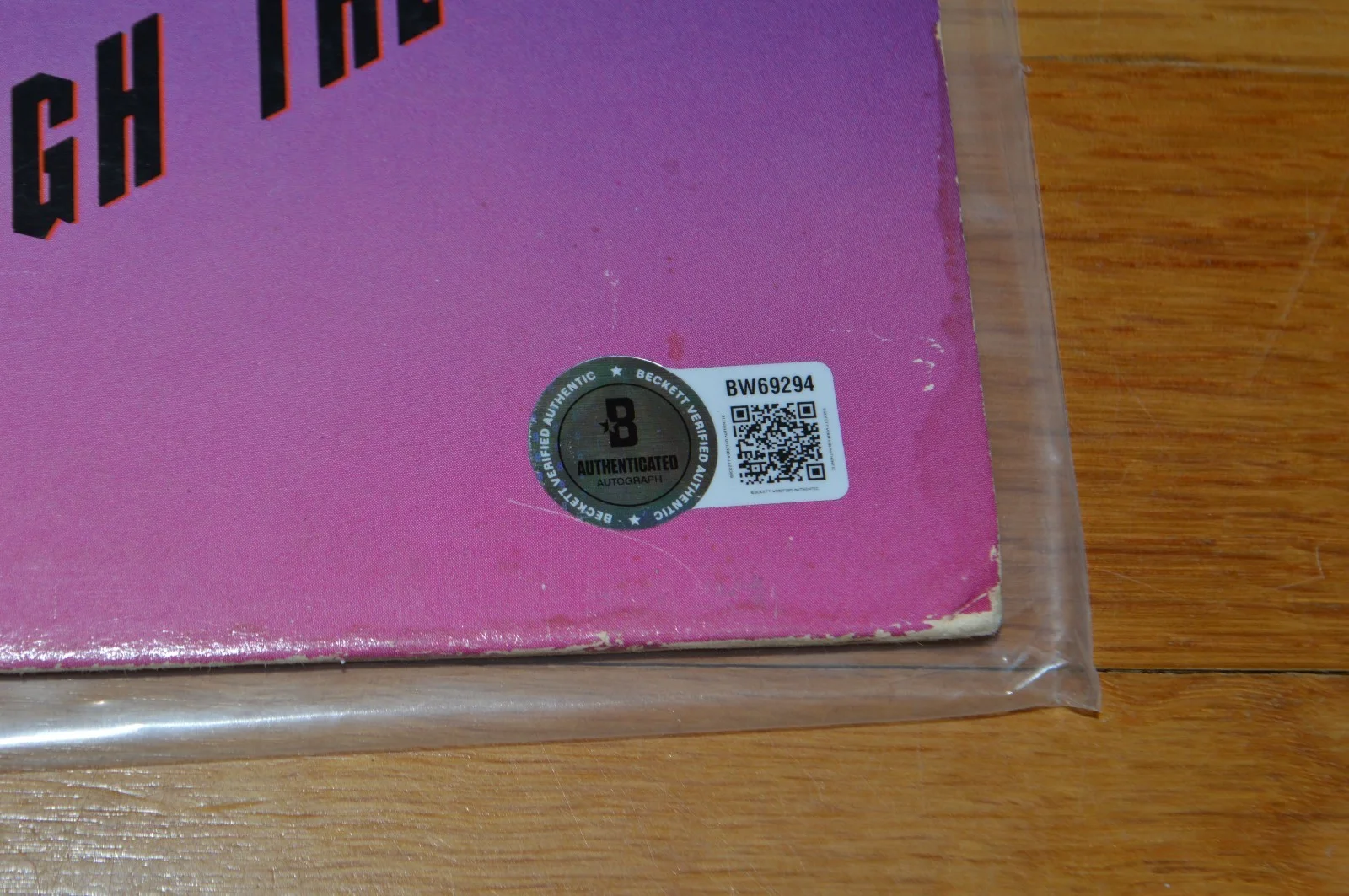 HSAS ~ Sammy Hagar Autographed "Through The Fire" Vinyl LP Cover w/ BGS Hologram, image 4