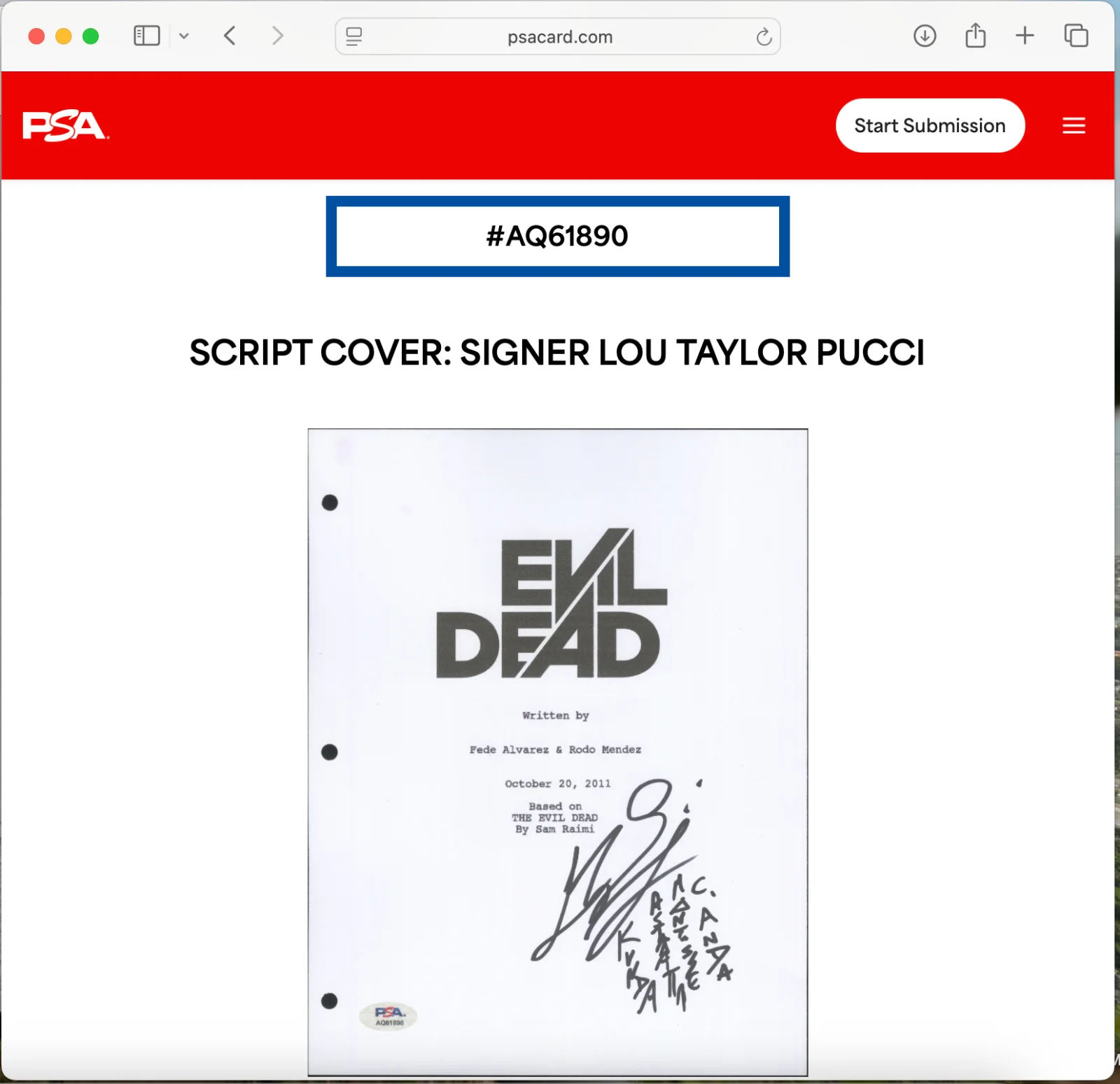 Lou Taylor Pucci — LOU TAYLOR PUCCI SIGNED EVIL DEAD MOVIE SCRIPT FULL 103 PAGE AUTOGRAPH PSA DNA, image 3