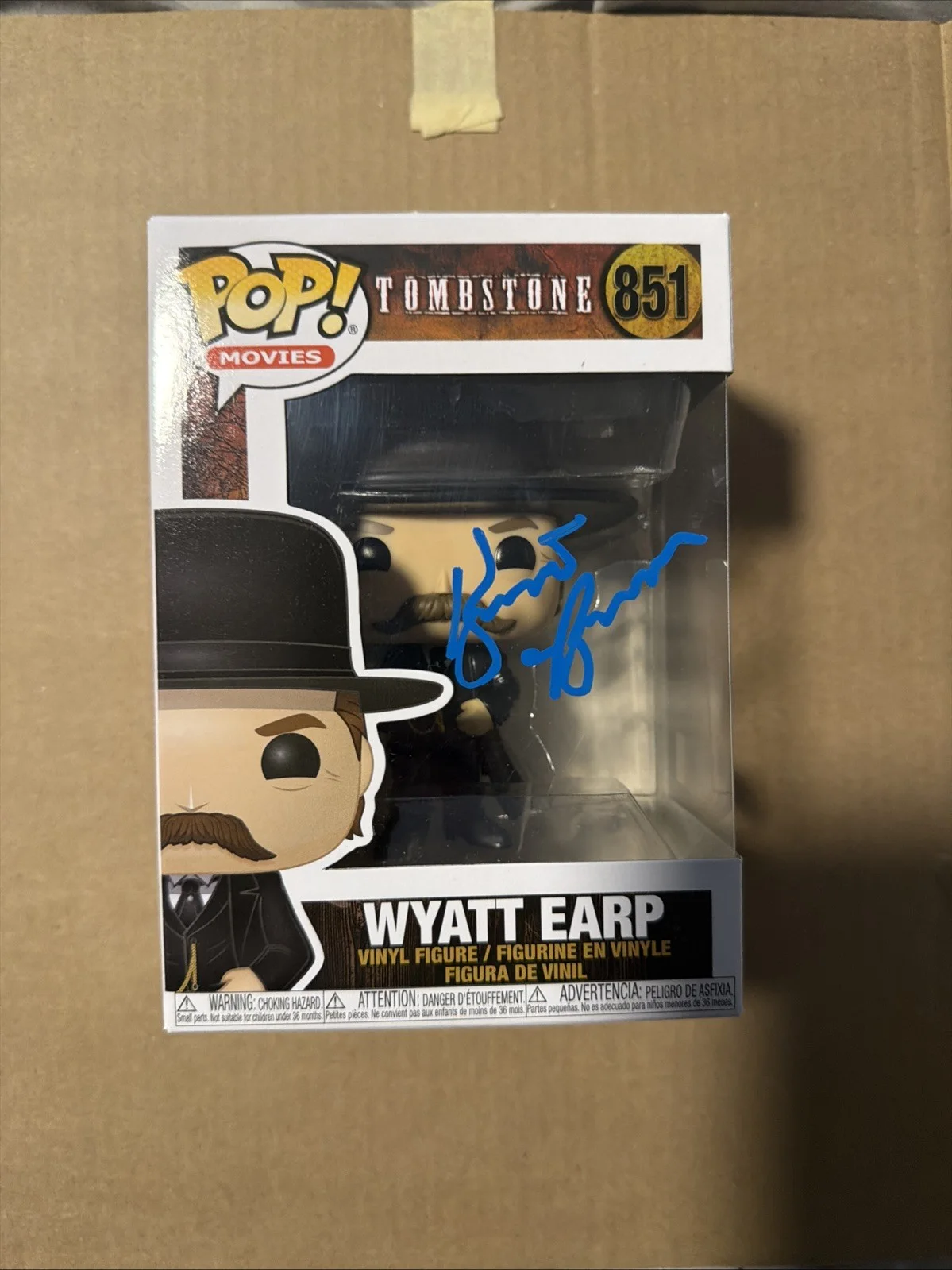 Kurt Russell — Kurt Russell Autographed Tombstone Wyatt Earp Funko Pop! Beckett COA