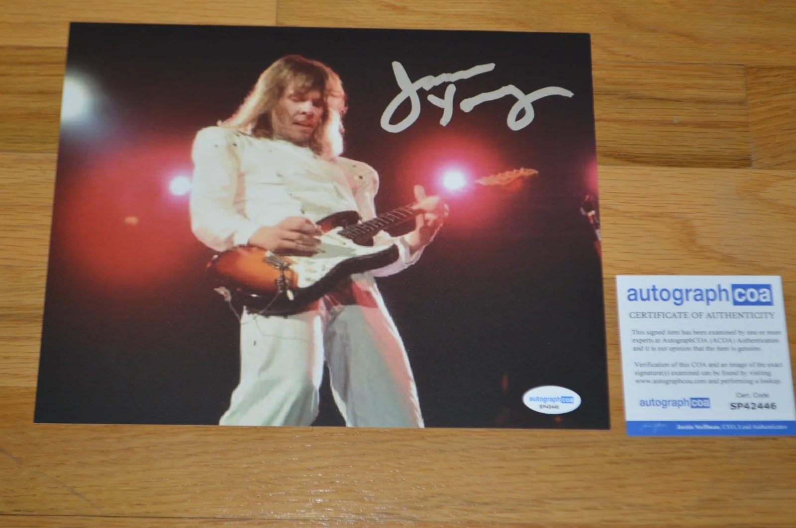 STYX ~ James Young Autographed Color 8x10 Photo with AUTOGRAPH COA, image 5