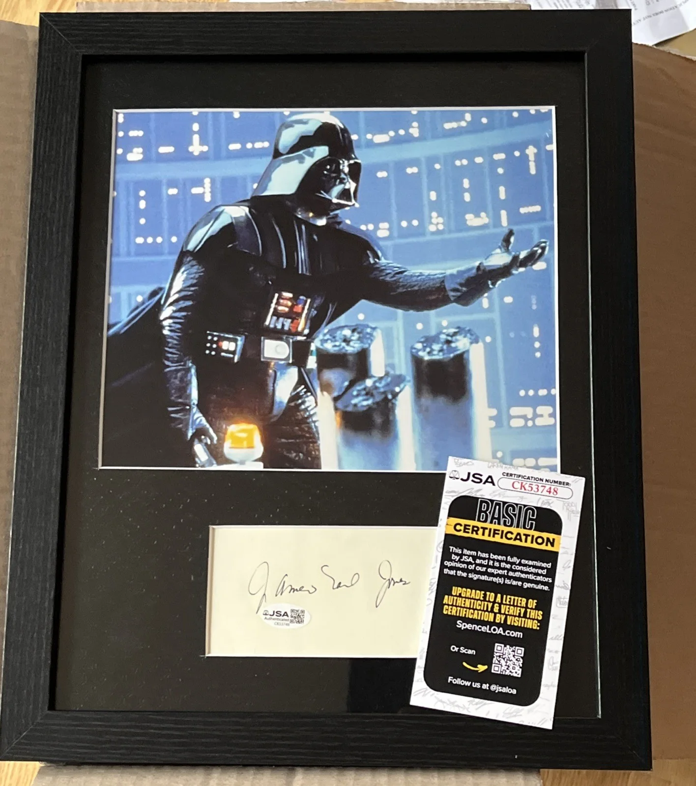James Earl Jones — Star Wars Darth Vader James Earl Jones Autograph Signed 11x14 Framed Photo JSA, изображение 2