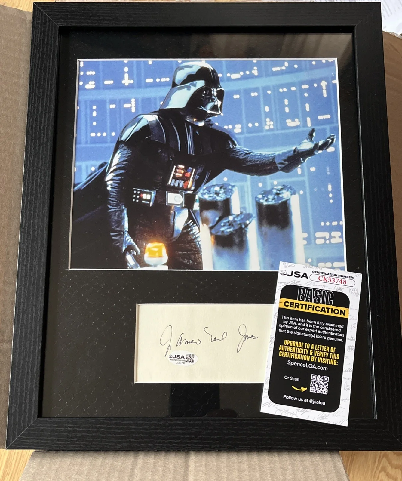 James Earl Jones — Star Wars Darth Vader James Earl Jones Autograph Signed 11x14 Framed Photo JSA, изображение 3