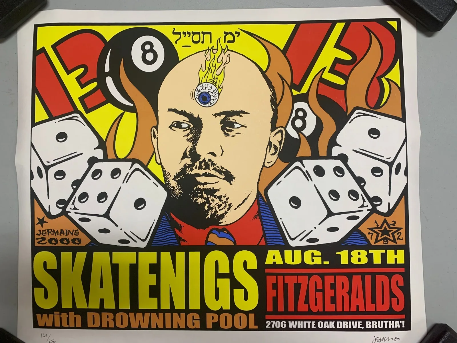 Vintage Jermaine Rogers Skatenigs Poster 2000 Signed and Numbered 165/250 Punk, изображение 5