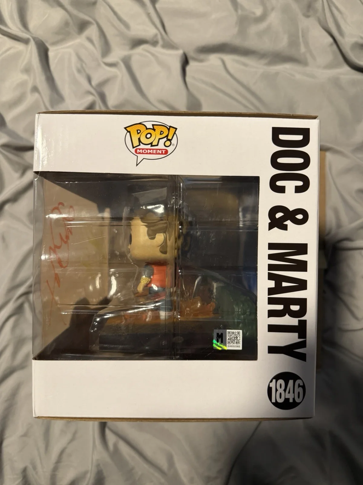 Michael J Fox, Christopher Lloyd — マイケル J フォックス & クリストファー ロイド サイン入り Doc & Marty Funko Mas CoA LOA付き, image 2