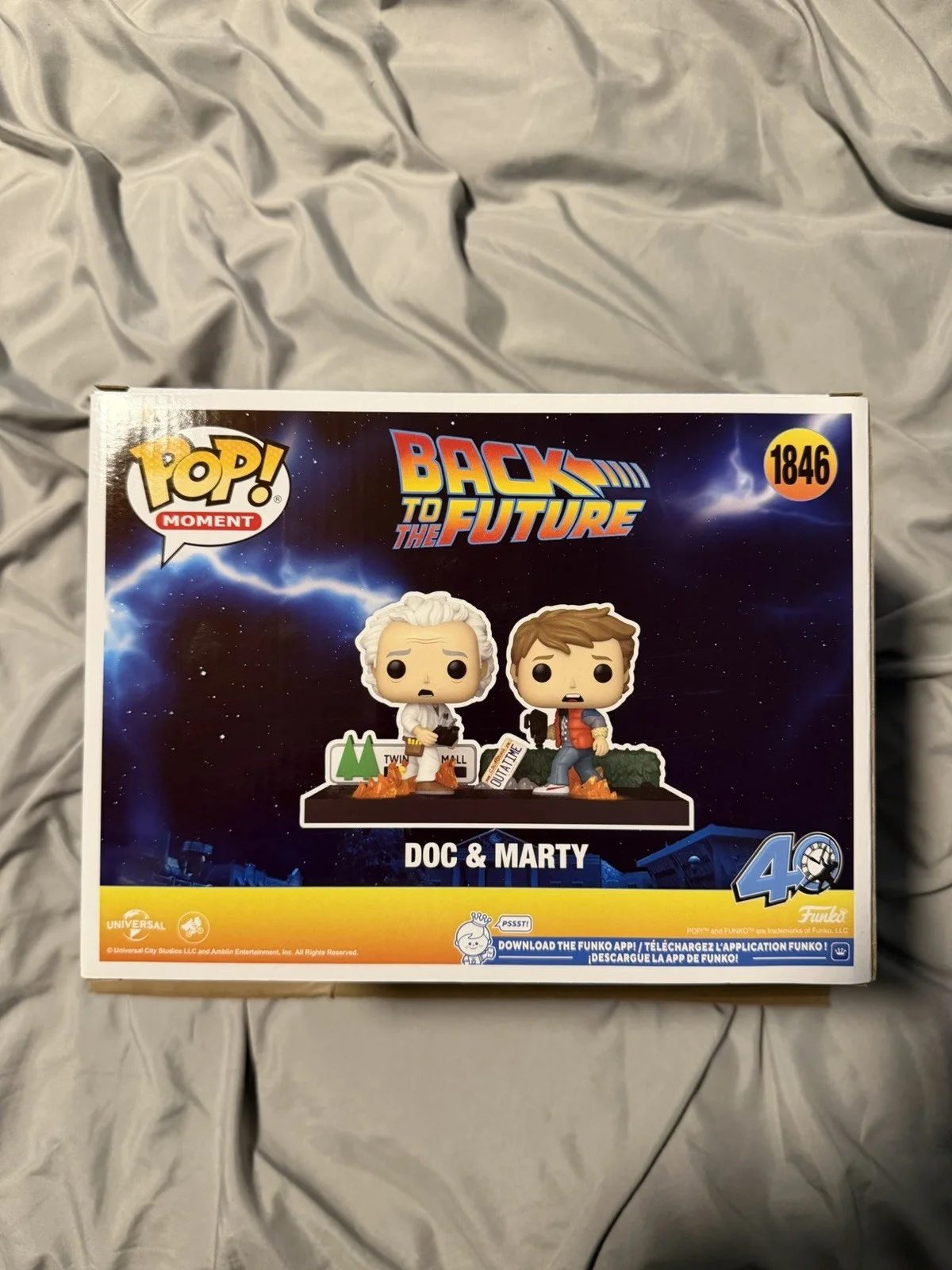 Michael J Fox, Christopher Lloyd — マイケル J フォックス & クリストファー ロイド サイン入り Doc & Marty Funko Mas CoA LOA付き, image 3