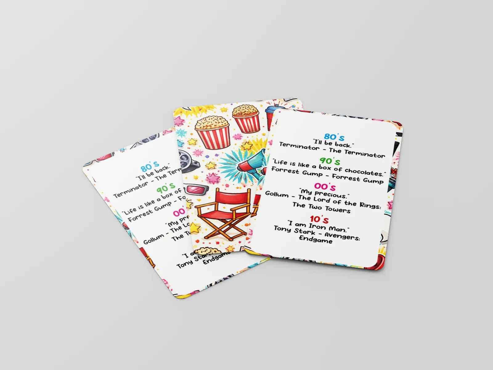 Who Said It Movie Decades Card Game – Film Quote Trivia Party Game Fun, изображение 4