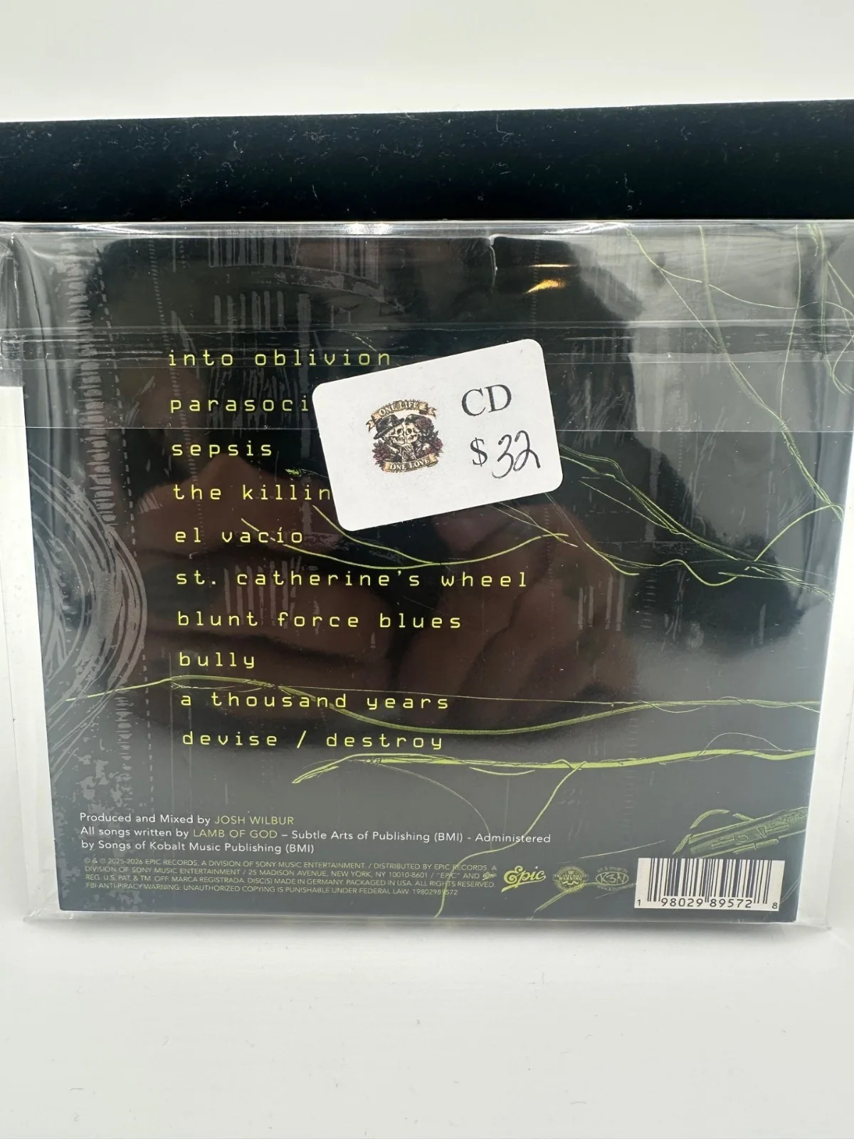 Lamb of God Ashes of the Wake CD Signed Autographed Cover Metal NEW, изображение 2