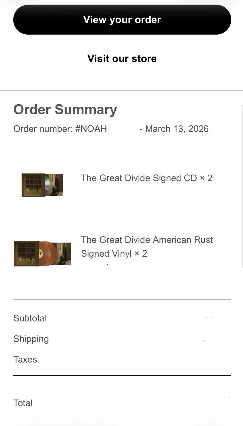 SIGNED Noah Kahan The Great Divide American Rust CD | IN HAND, image 2