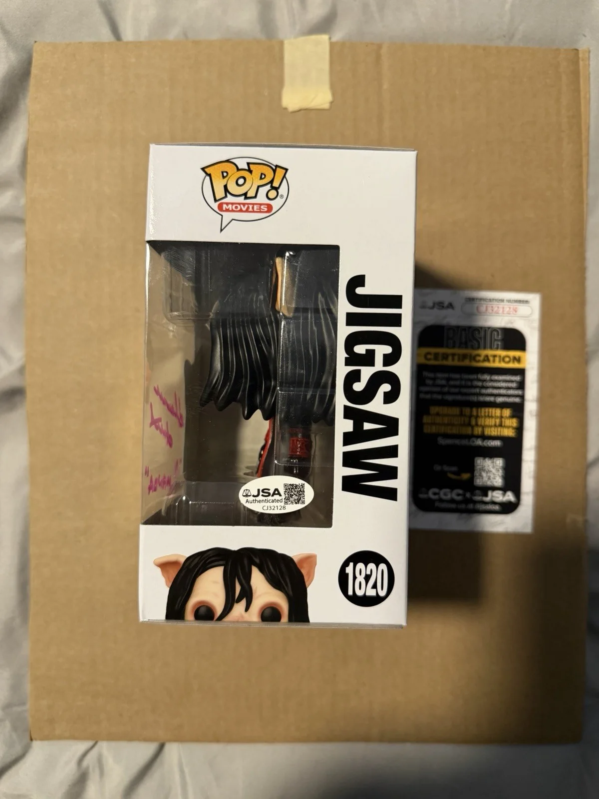 Tobin Bell, Shawnee Smith — Tobin Bell & Shawnee Smith Autographed Saw Funko Pop! Chase JSA COA, изображение 2