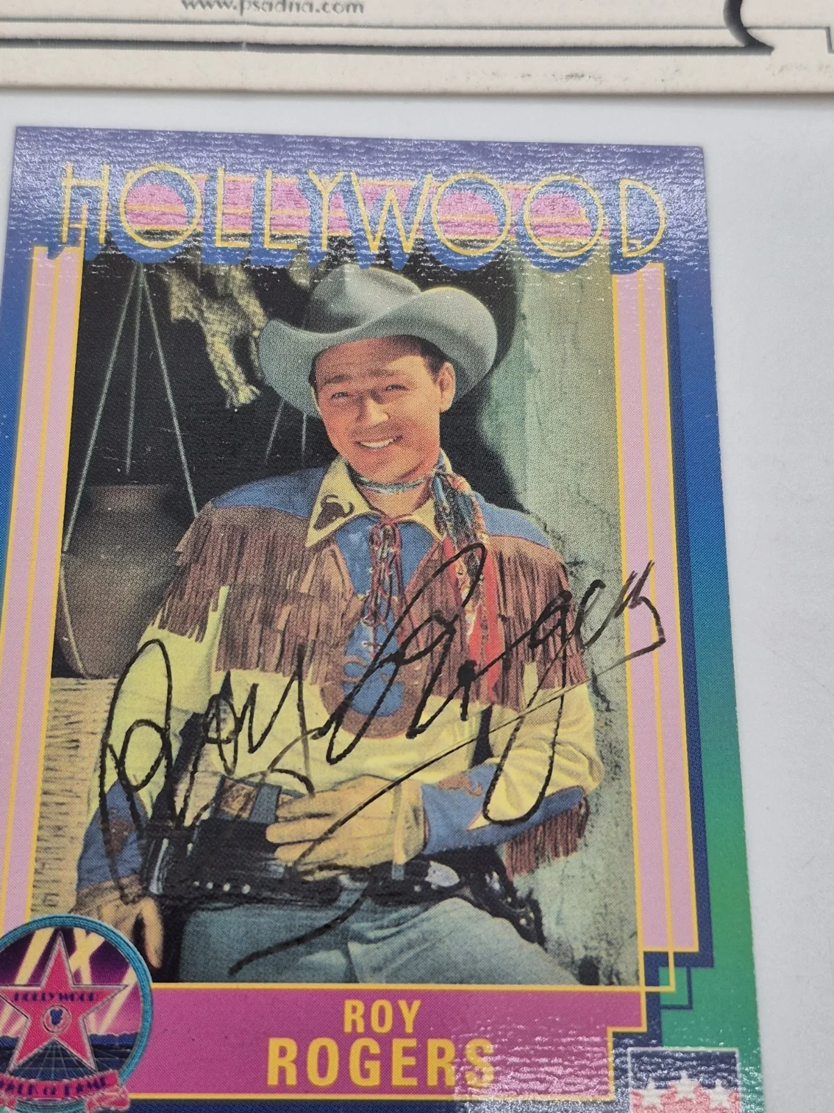 *SIGNED* Roy Rogers 1991 Hollywood Trading Card W/COA Starline Authentic Auto, image 3