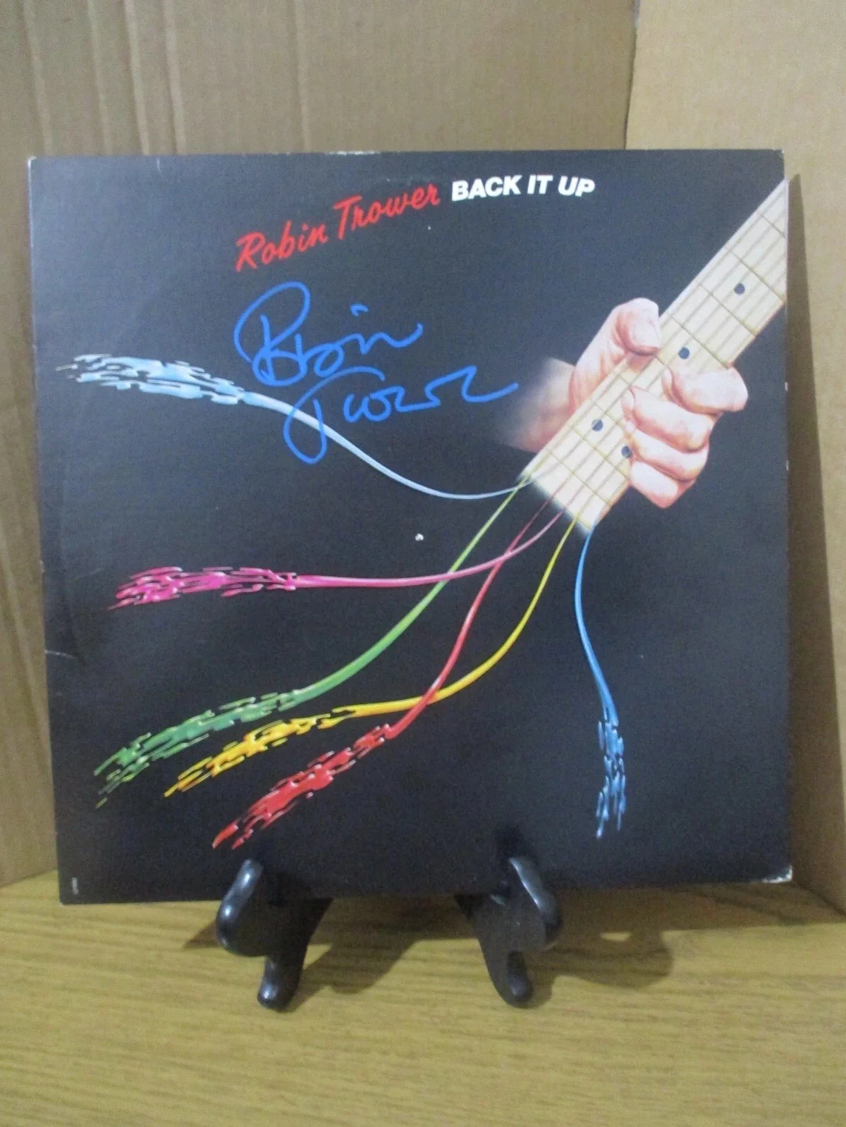 ROBIN TROWER AUTHENTIC SIGNED/AUTOGRAPHED BACK IT UP PROMO VINYL RECORD ALBUM, image 2