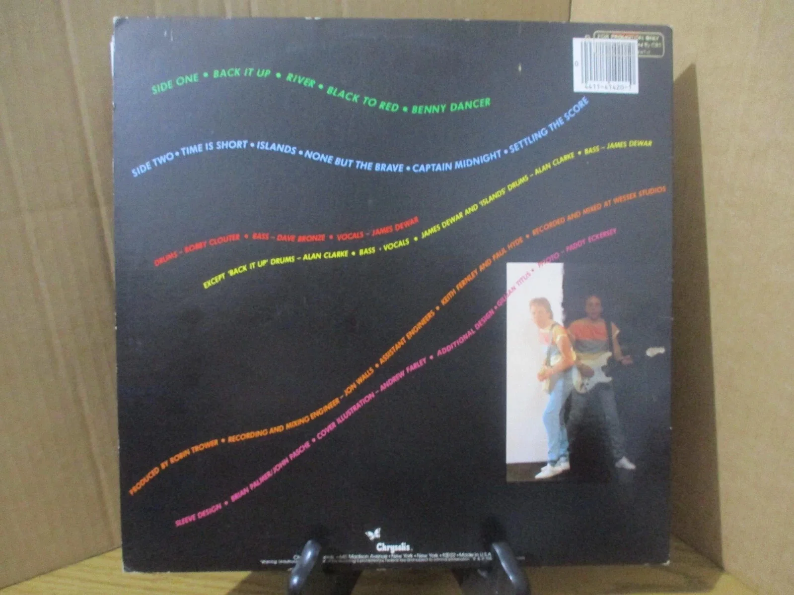ROBIN TROWER AUTHENTIC SIGNED/AUTOGRAPHED BACK IT UP PROMO VINYL RECORD ALBUM, image 4