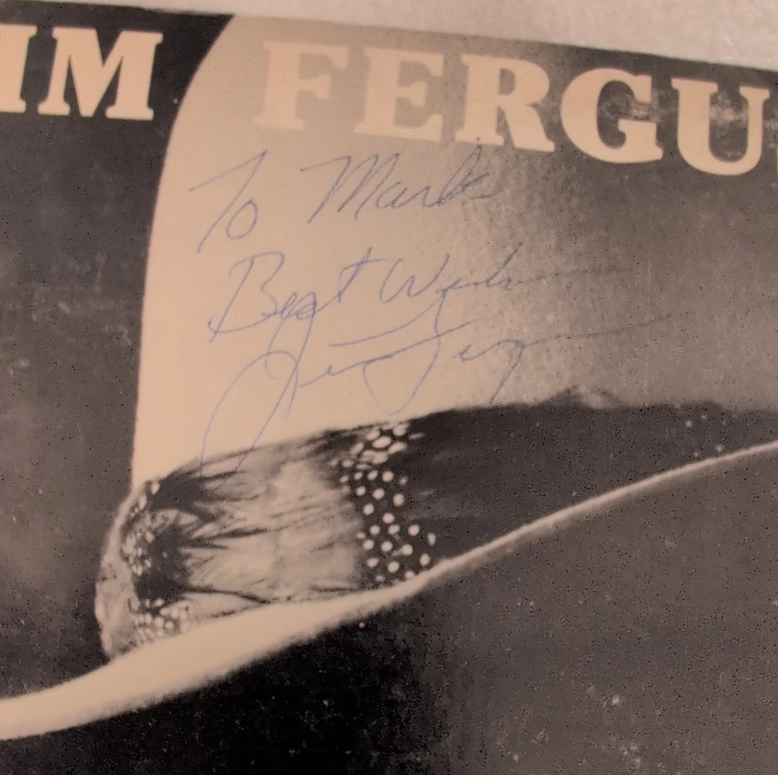 Jim Ferguson Slow Down The Pace Autographed LP Vinyl Record Original, image 2