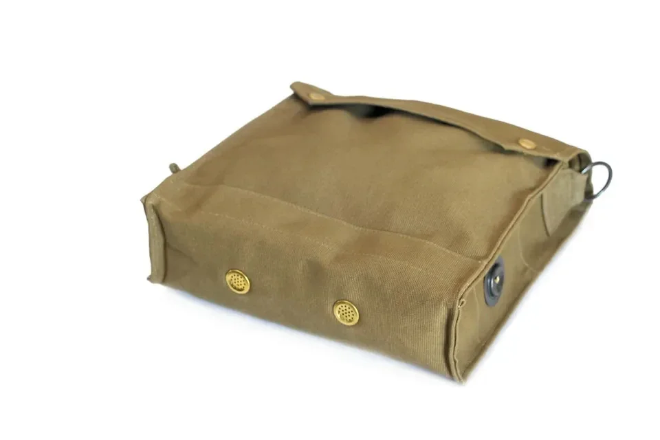 Indiana Jones Bag Mk VII Leather Strap WWII Gas Mask Bag Satchel Reproduction, изображение 4