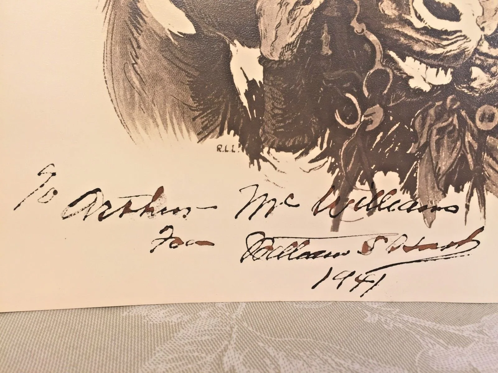 William Hart — Vintage William S Hart Cowboy Print with Autograph Original Mailing Envelope, image 4