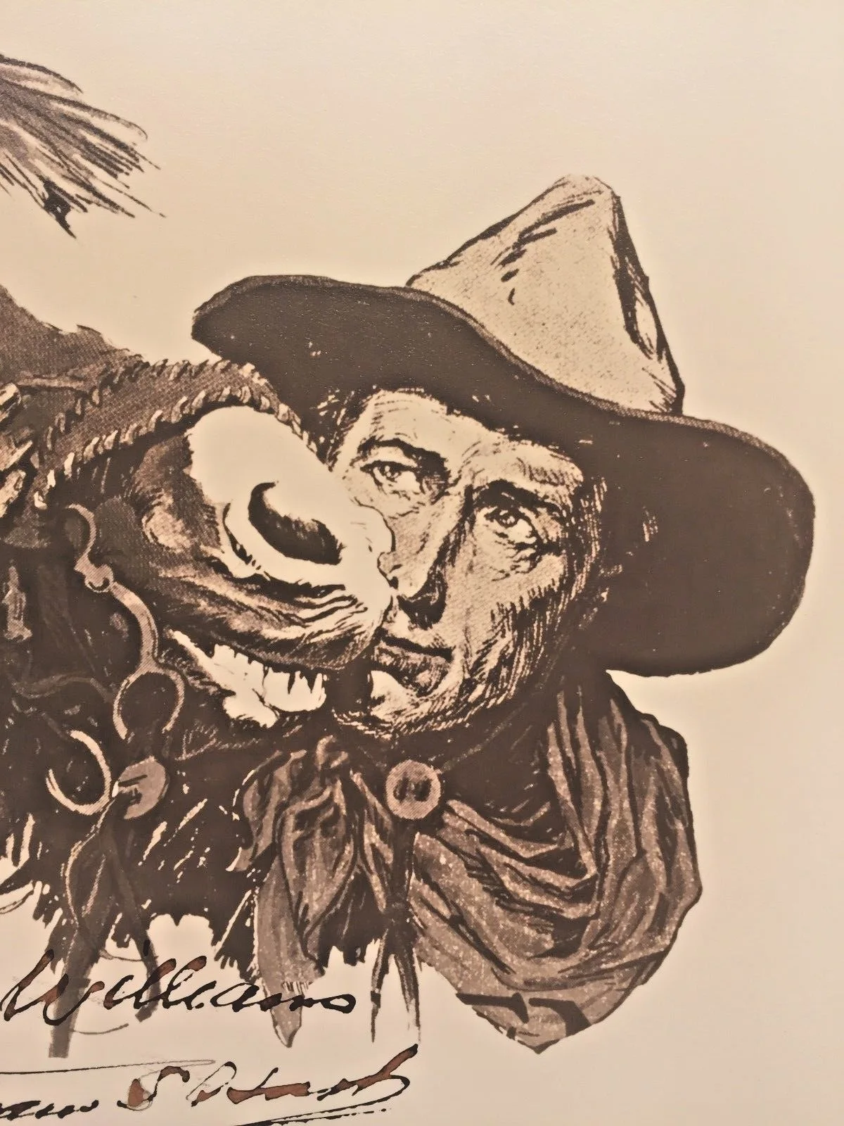 William Hart — Vintage William S Hart Cowboy Print with Autograph Original Mailing Envelope, image 5