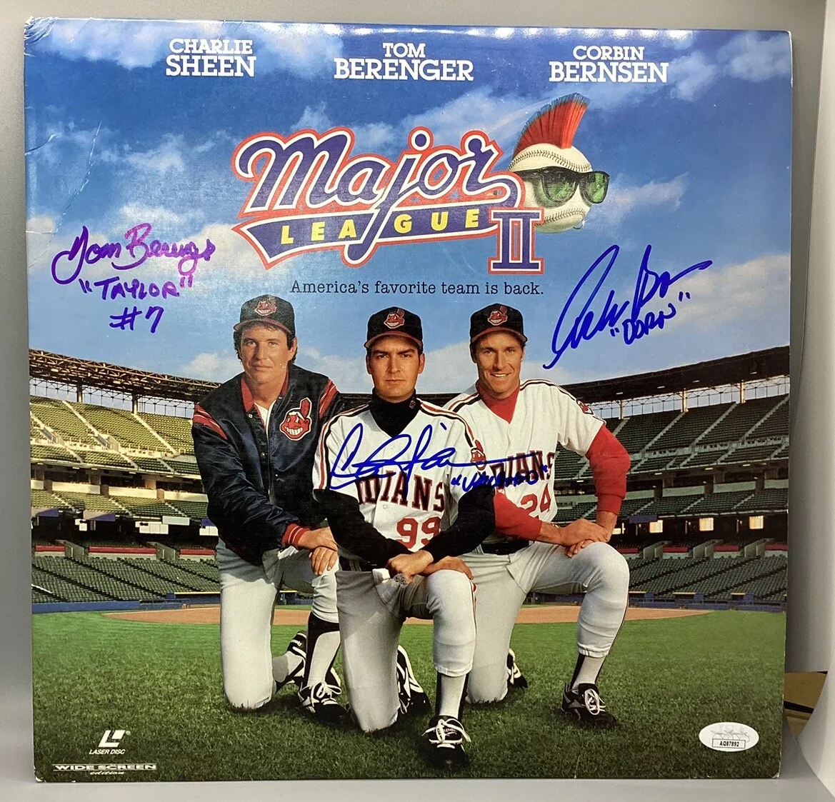 Charlie Sheen, Tom Berenger, Corbin Bernsen — Major League II Laser Disc - Charlie Sheen, Tom Berenger, Corrin Bernsen Autos, изображение 2
