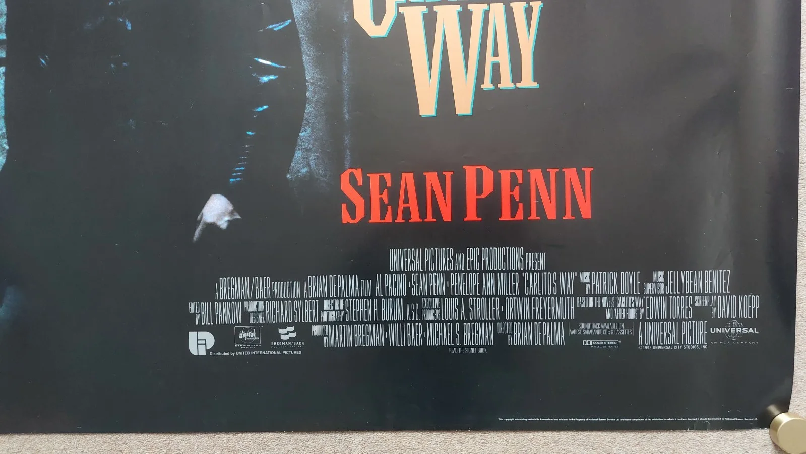 Carlito's Way Original UK Quad Poster, image 3