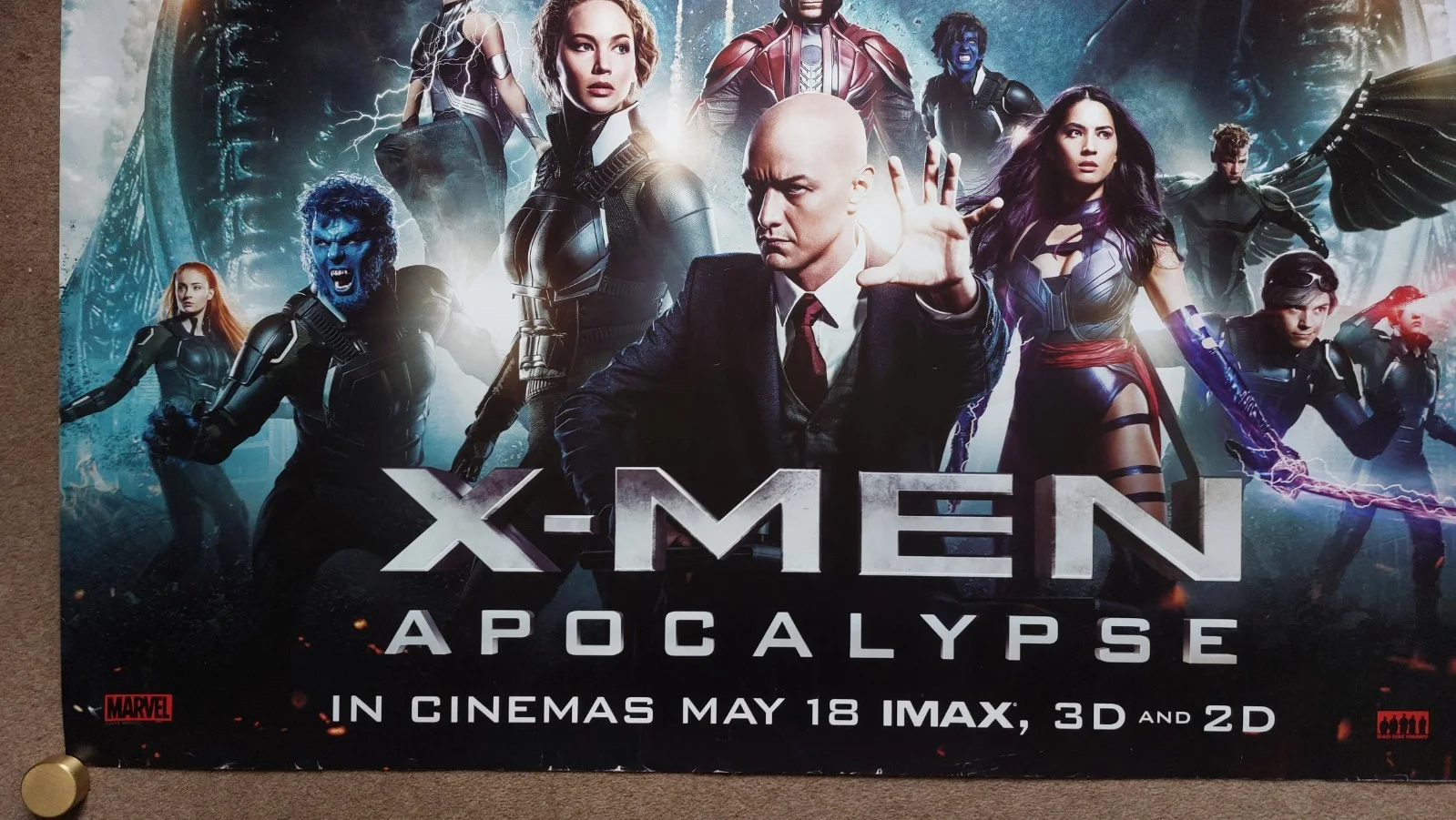 X-Men Apocalypse Original UK Quad Poster, image 3