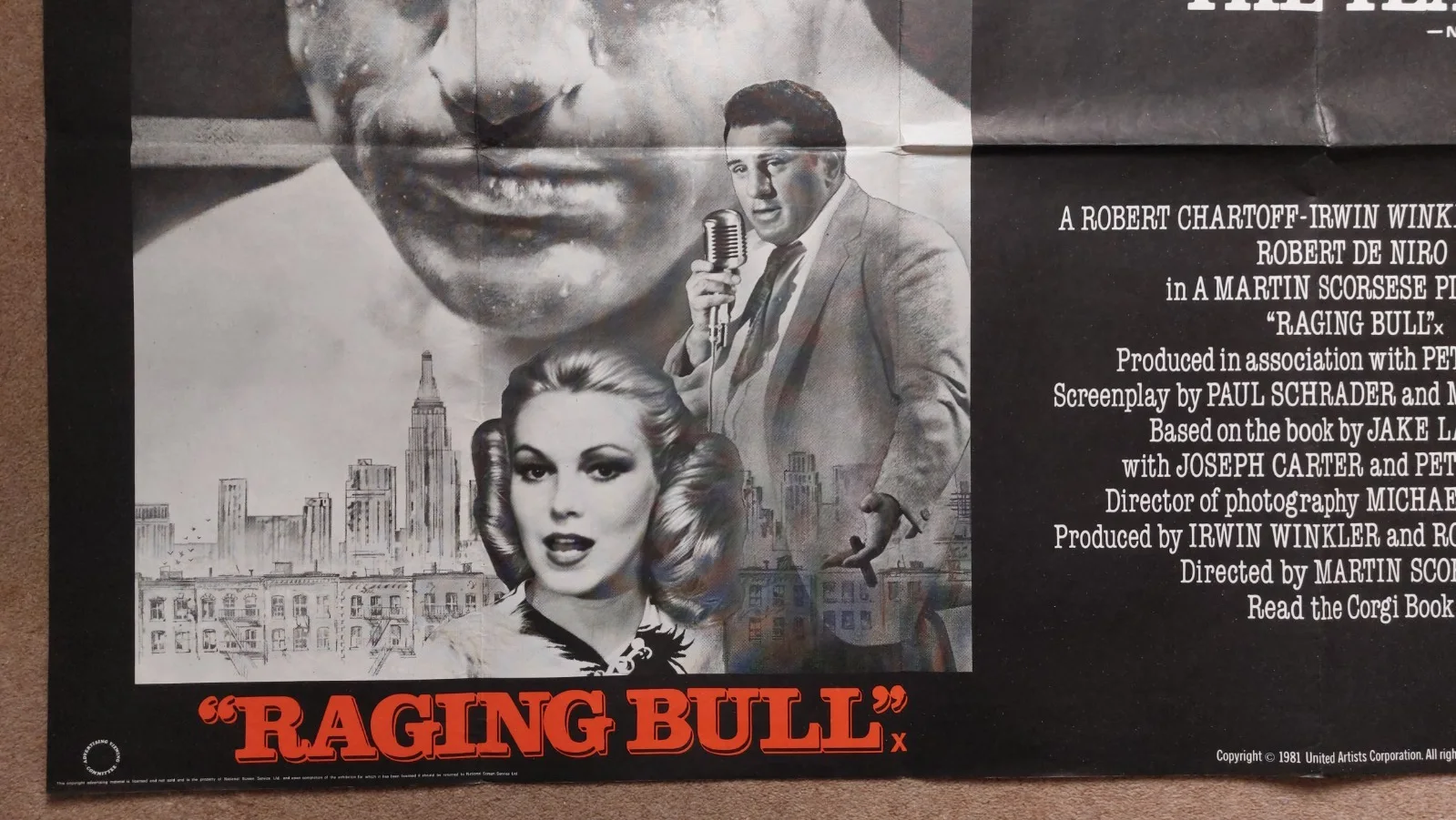 Raging Bull Original UK Quad Poster, image 3