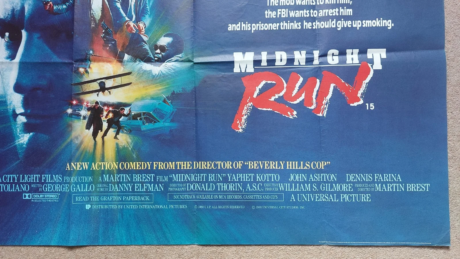 Midnight Run Original UK Quad Poster, image 4