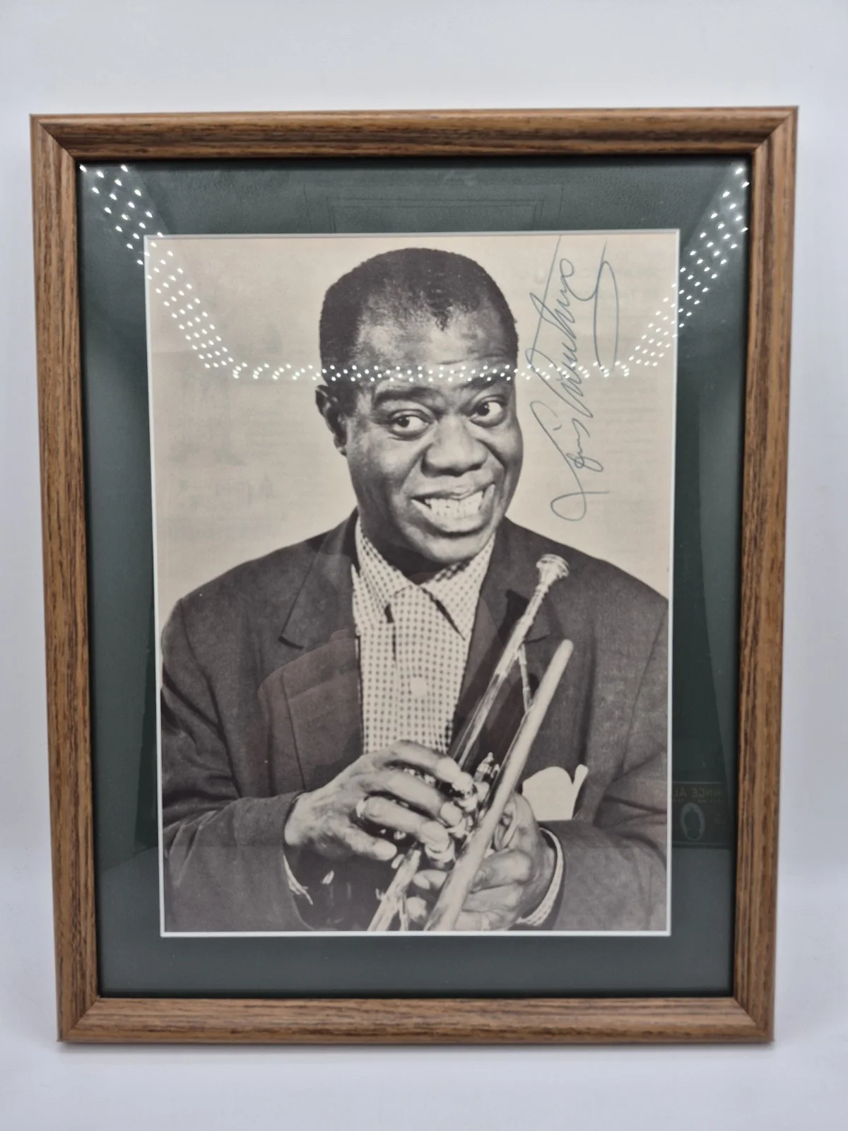 *SIGNED* Louis Armstrong 12"×15" Framed Estate Find, image 3