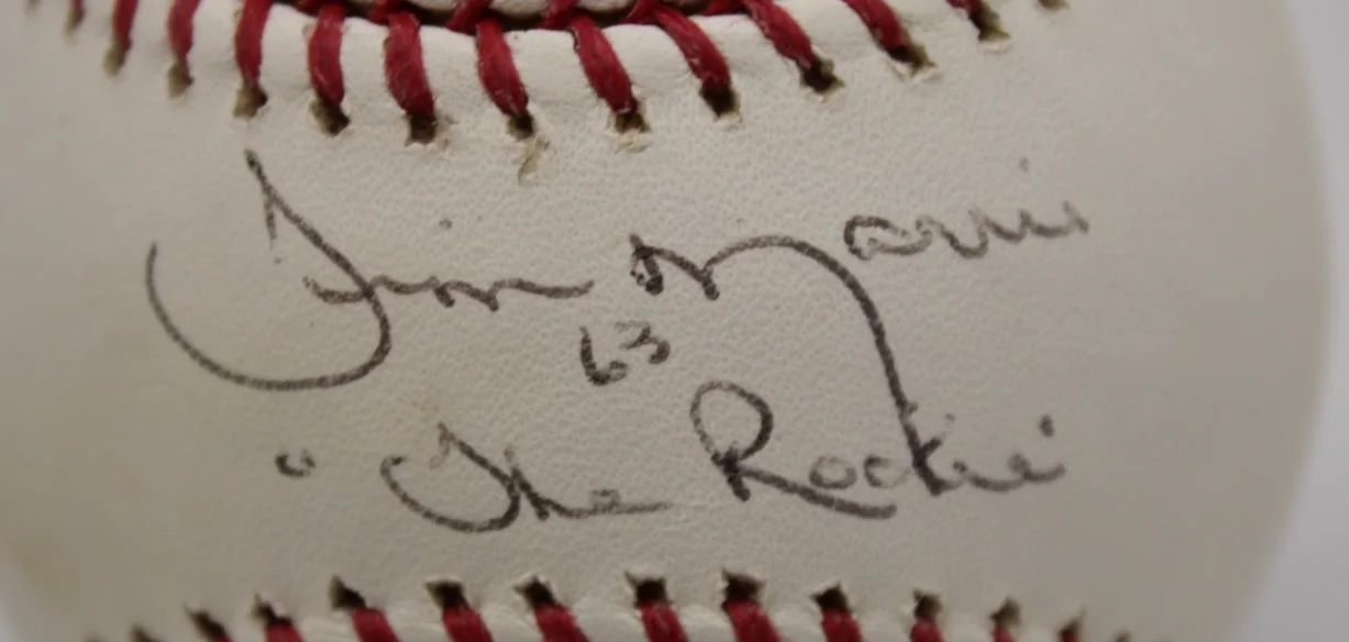 Jim Morris — Jim Morris Signed OML Baseball “The Rookie” Gal 6:9 — Beckett BT27501, изображение 2