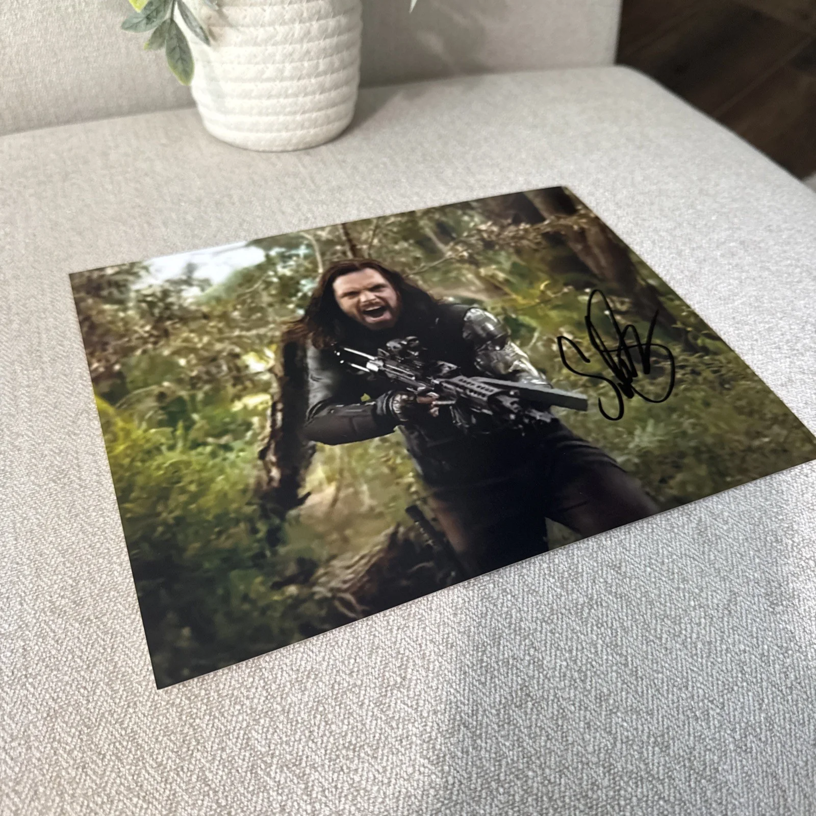 Sebastian stan — Sebastian Stan Signed 8x10 Winter Soldier Captain America Marvel w/COA & Holo !!, image 2