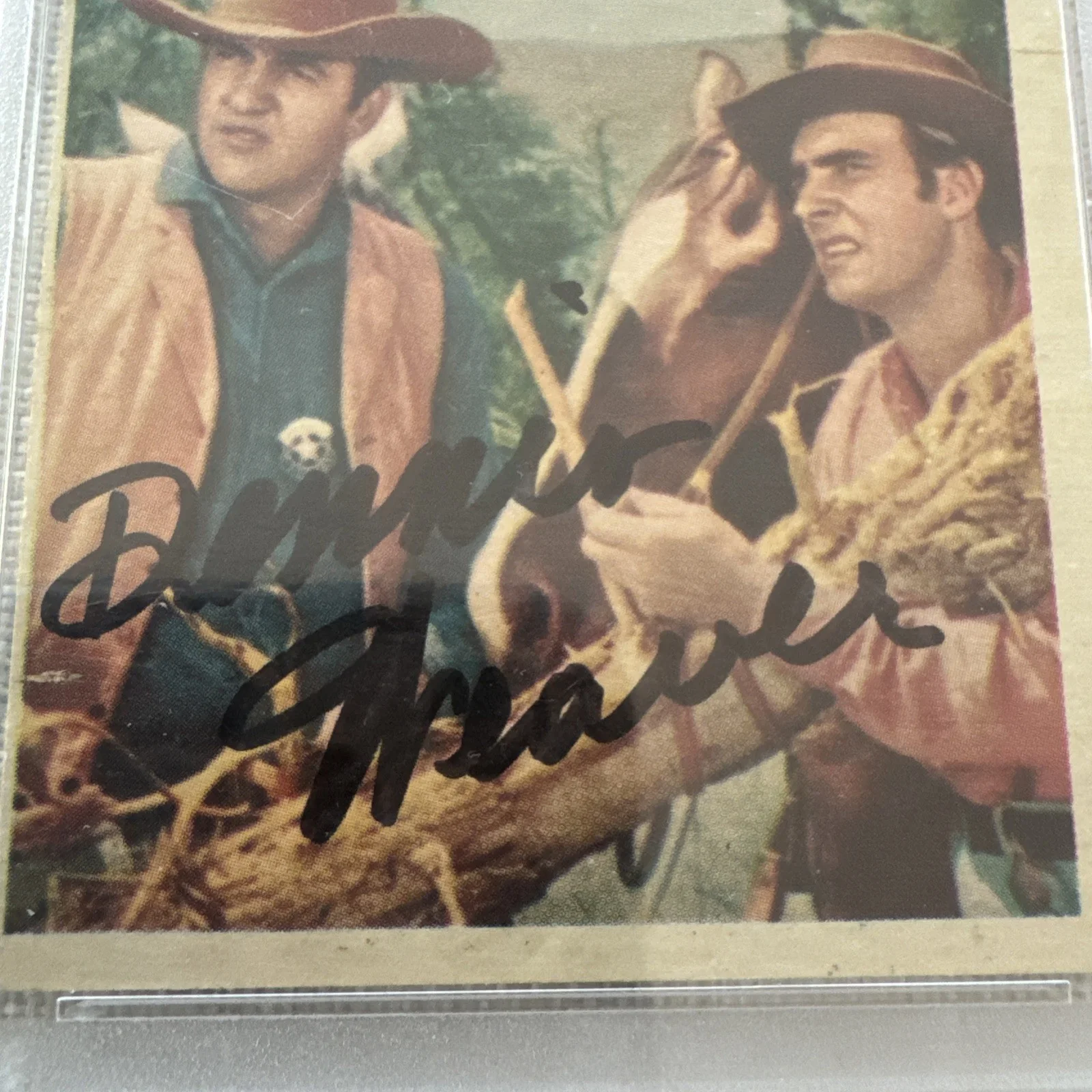 Dennis weaver — 1958 TV Westerns Dennis Weaver 8 PSA DNA Autograph Signed, изображение 2