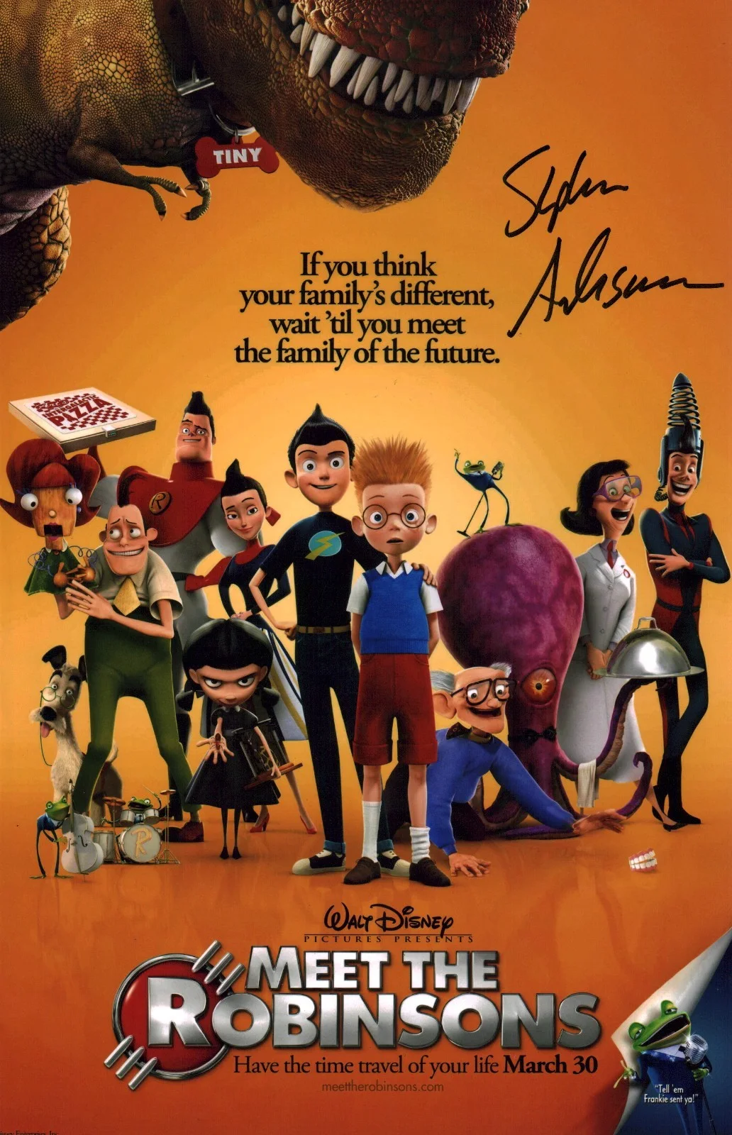 Stephen Anderson — Stephen Anderson Meet the Robinsons 11x17 Signed Photo Poster JSA Certified Auto