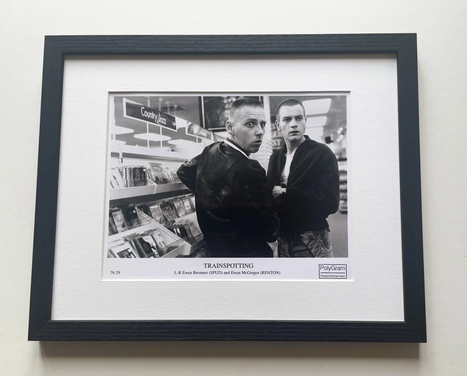 Trainspotting Photo Original 8X10 Inch B&W Press Publicity Still: Framed, image 2