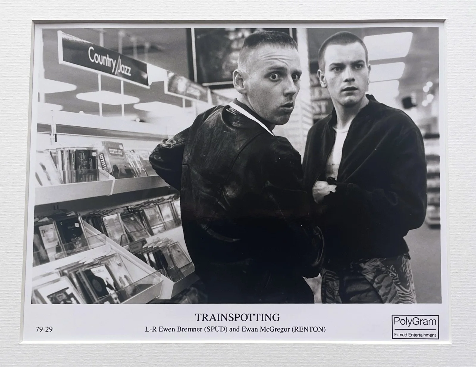Trainspotting Photo Original 8X10 Inch B&W Press Publicity Still: Framed, image 3