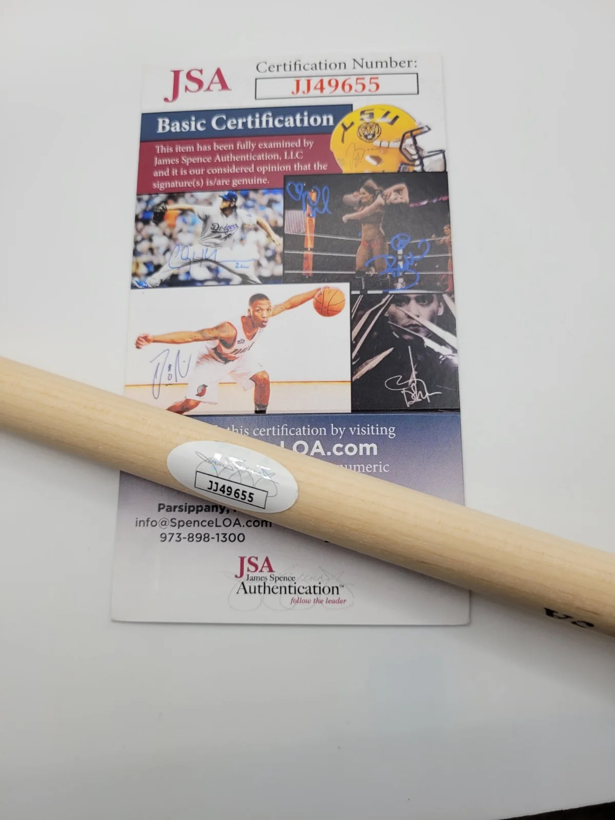 Jeremy Spencer Signed Drumstick JSA COA Five Finger Death Punch Drumstick, image 3