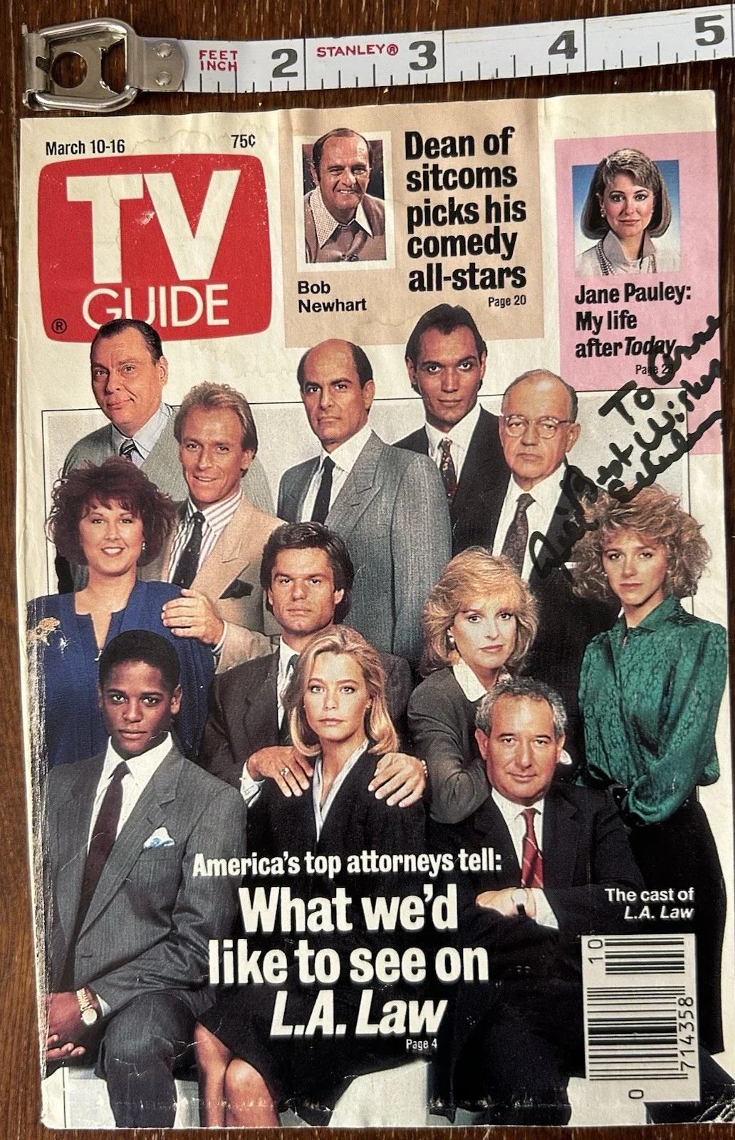 Jill Eikenberry — Jill Eikenberry Signed 8x10 + Autographed LA Law TV Guide Cover Autograph Lot, изображение 5