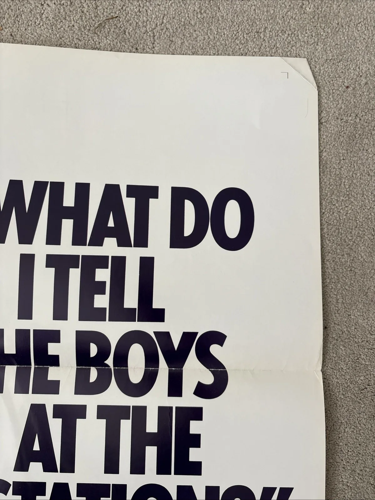What Do I Tell The Boys At The Station (1972) Original US One Sheet Poster, изображение 4