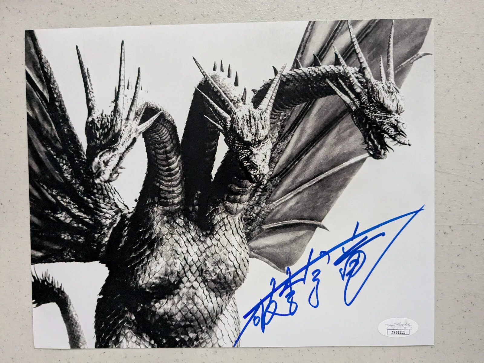 Hariken Ryu — Hariken Hurricane Ryu Signed GODZILLA 8x10 Photo Suit Actor JSA COA G
