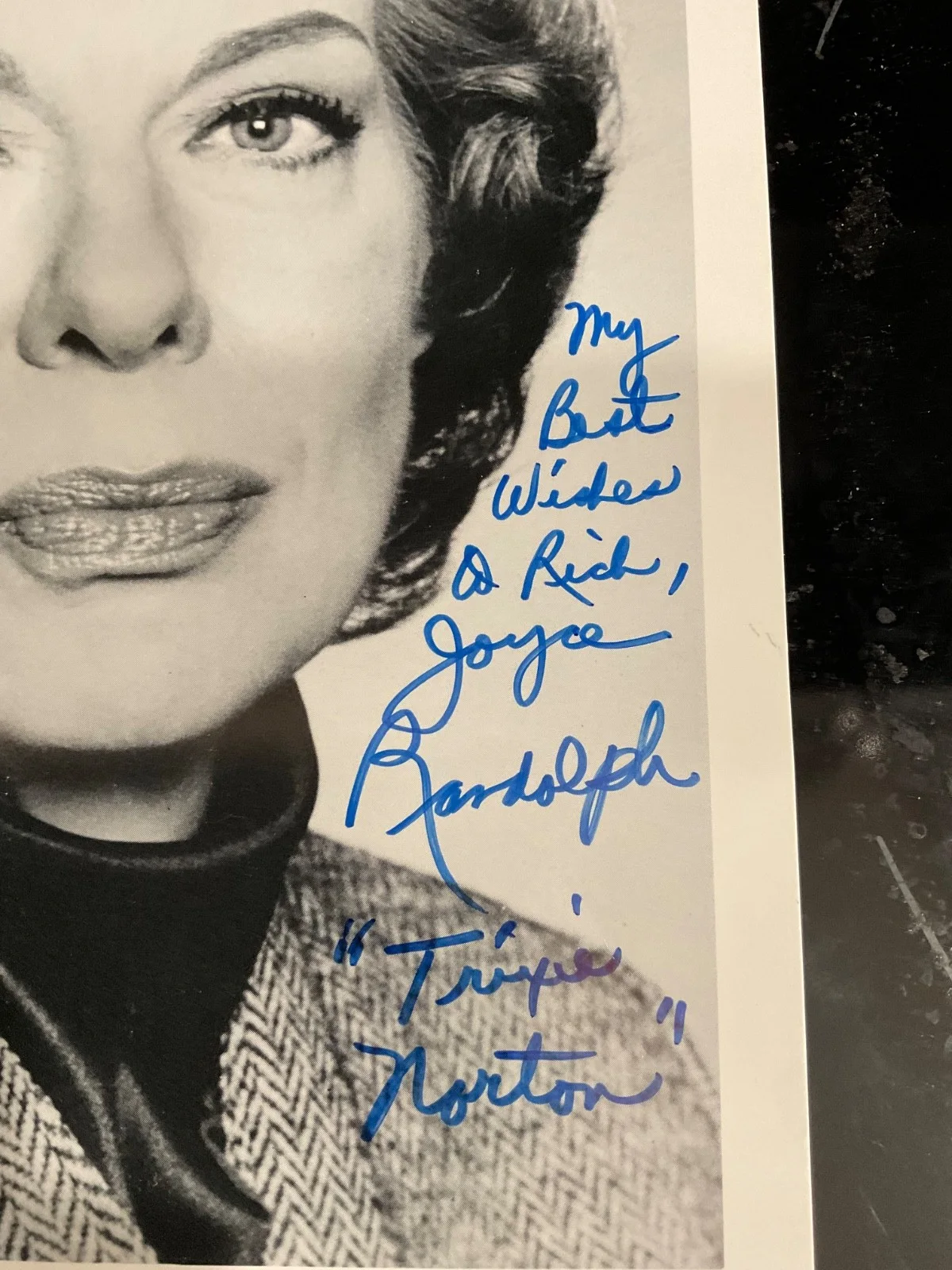 JOYCE RANDOLPH — DECEASED JOYCE RANDOLPH “ TRIXIE NORTON HONEYMOONERS” JSA CK 39545, изображение 2
