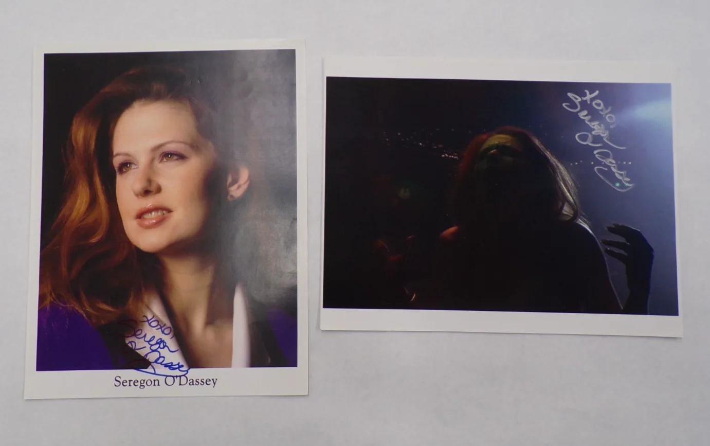 Seregon O’Dassey — 2 Autographed Seregon O’Dassey photos Ghostwatcher 2 Turned Scrooge in the Hood