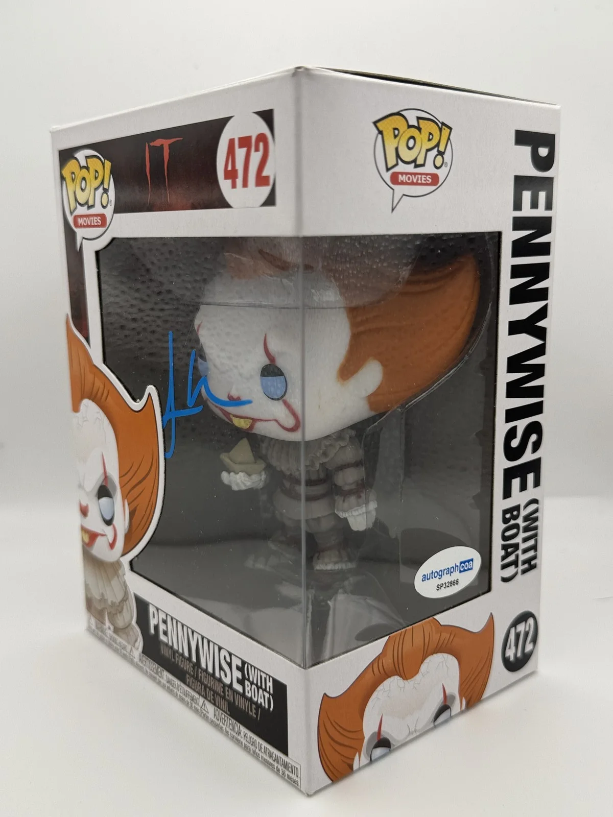 Jaeden Martell — Jaeden Martell "It" AUTOGRAPH Signed 'Pennywise' 472 Funko Pop Vinyl Figure ACOA