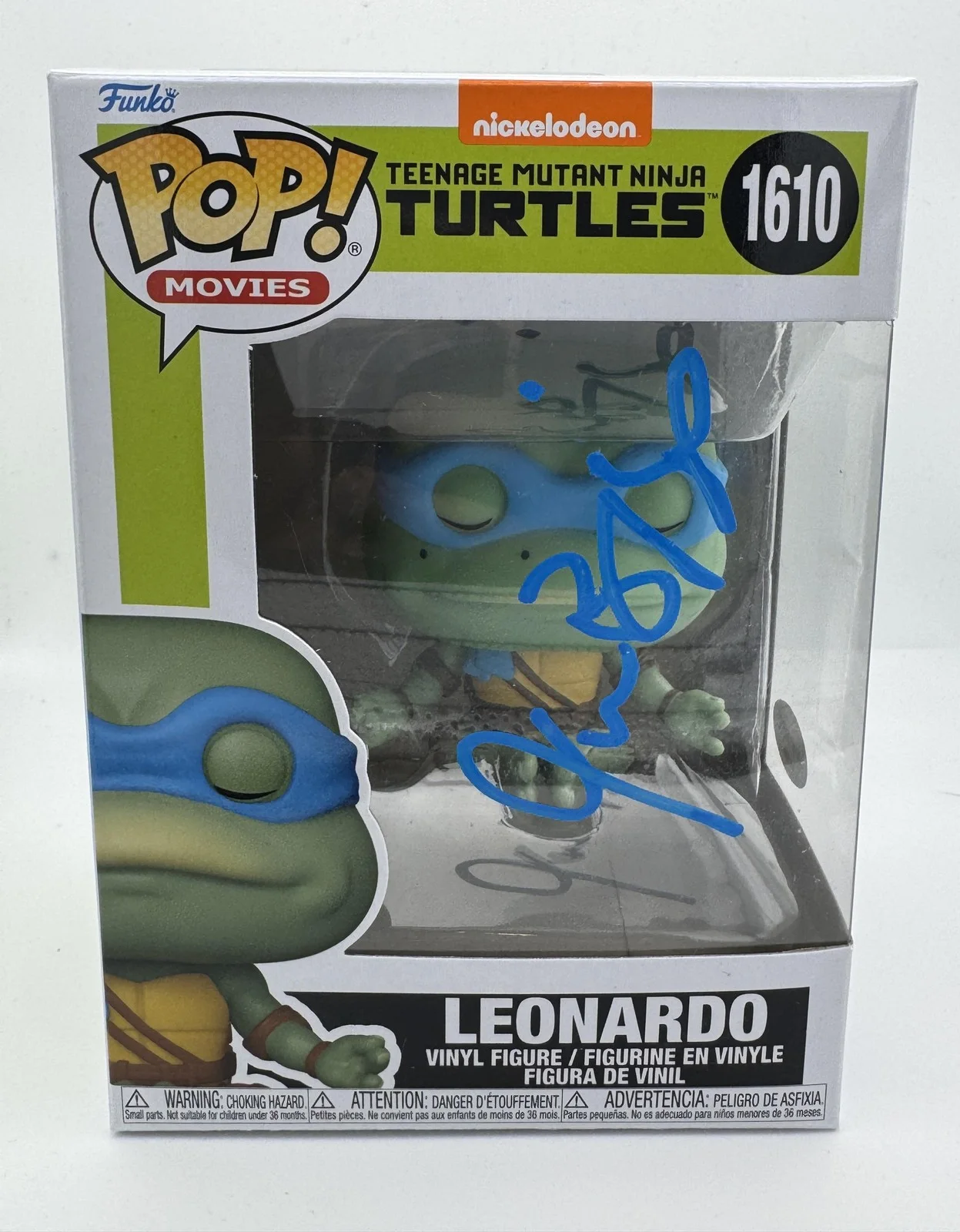 Jason Biggs — Jason Biggs "Teenage Mutant Ninja Turtles" SIGNED Leonardo 1610 Funko Pop C ACOA, изображение 2