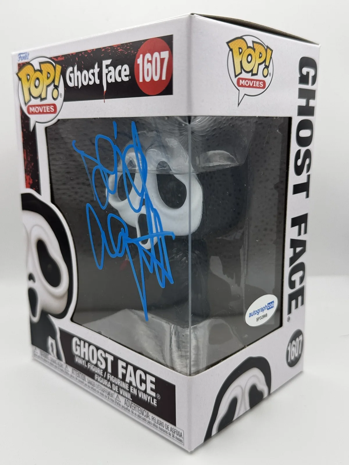 David Arquette — David Arquette "Scream" AUTOGRAPH Signed 'Ghost Face' 1607 Funko Pop Figure ACOA, изображение 2