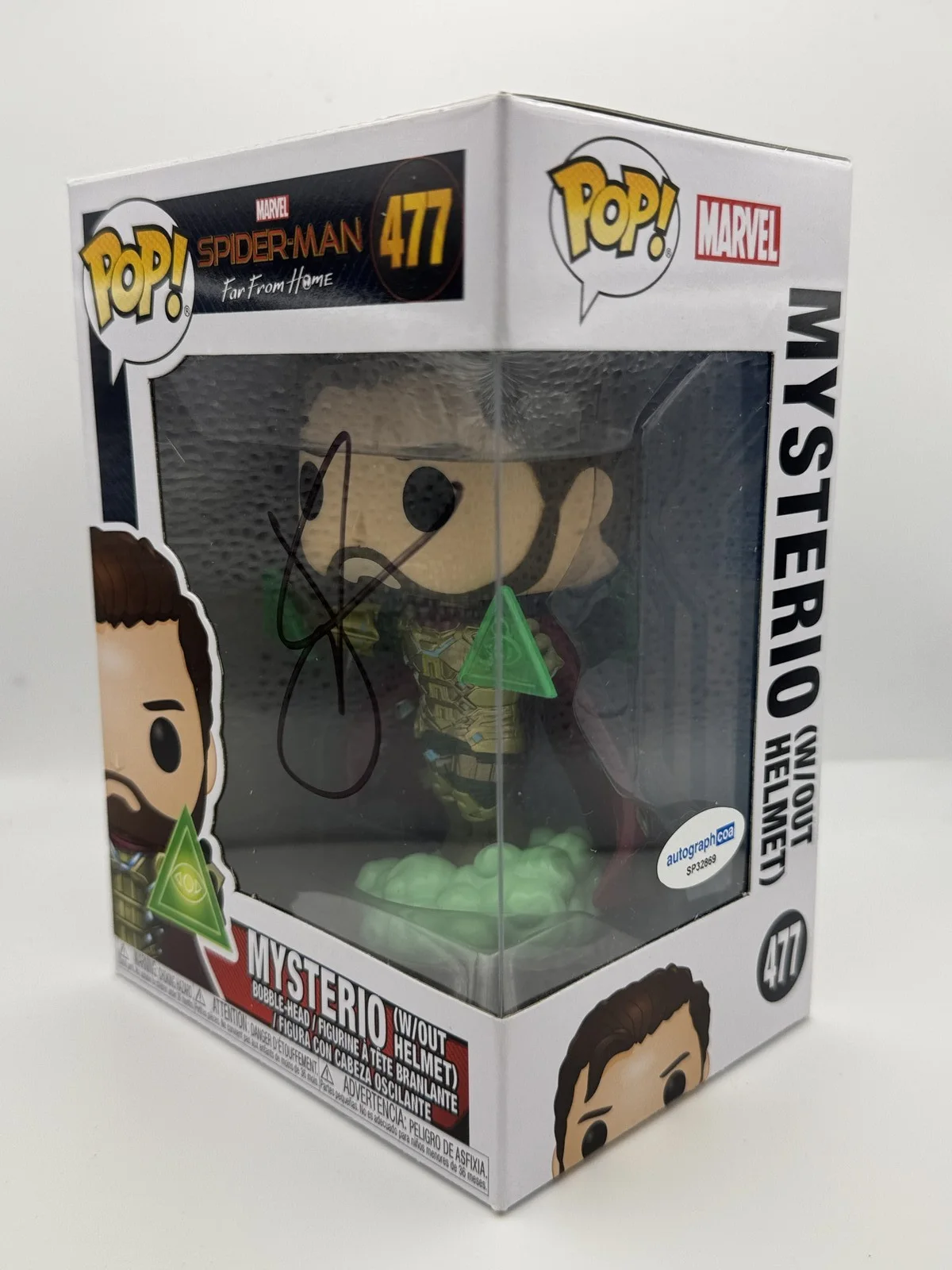 Jake Gyllenhaal — Jake Gyllenhaal "Spider-Man: Far From Home" SIGNED 'Mysterio' 477 Funko Pop B