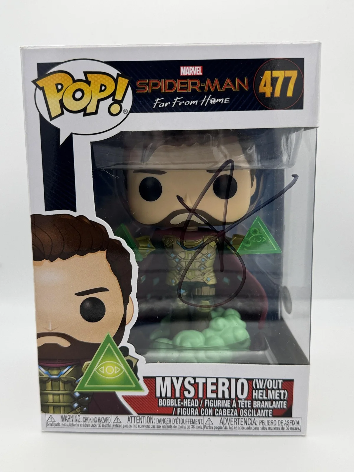 Jake Gyllenhaal — Jake Gyllenhaal "Spider-Man: Far From Home" SIGNED 'Mysterio' 477 Funko Pop B, image 2