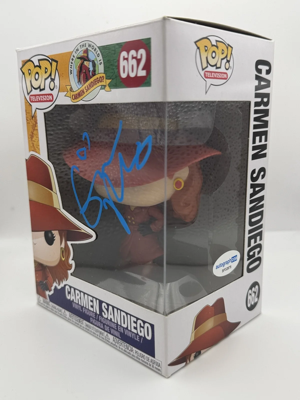 Gina Rodriguez — Gina Rodriguez "Carmen Sandiego" AUTOGRAPH Signed 662 Funko Pop Figure ACOA, image 2