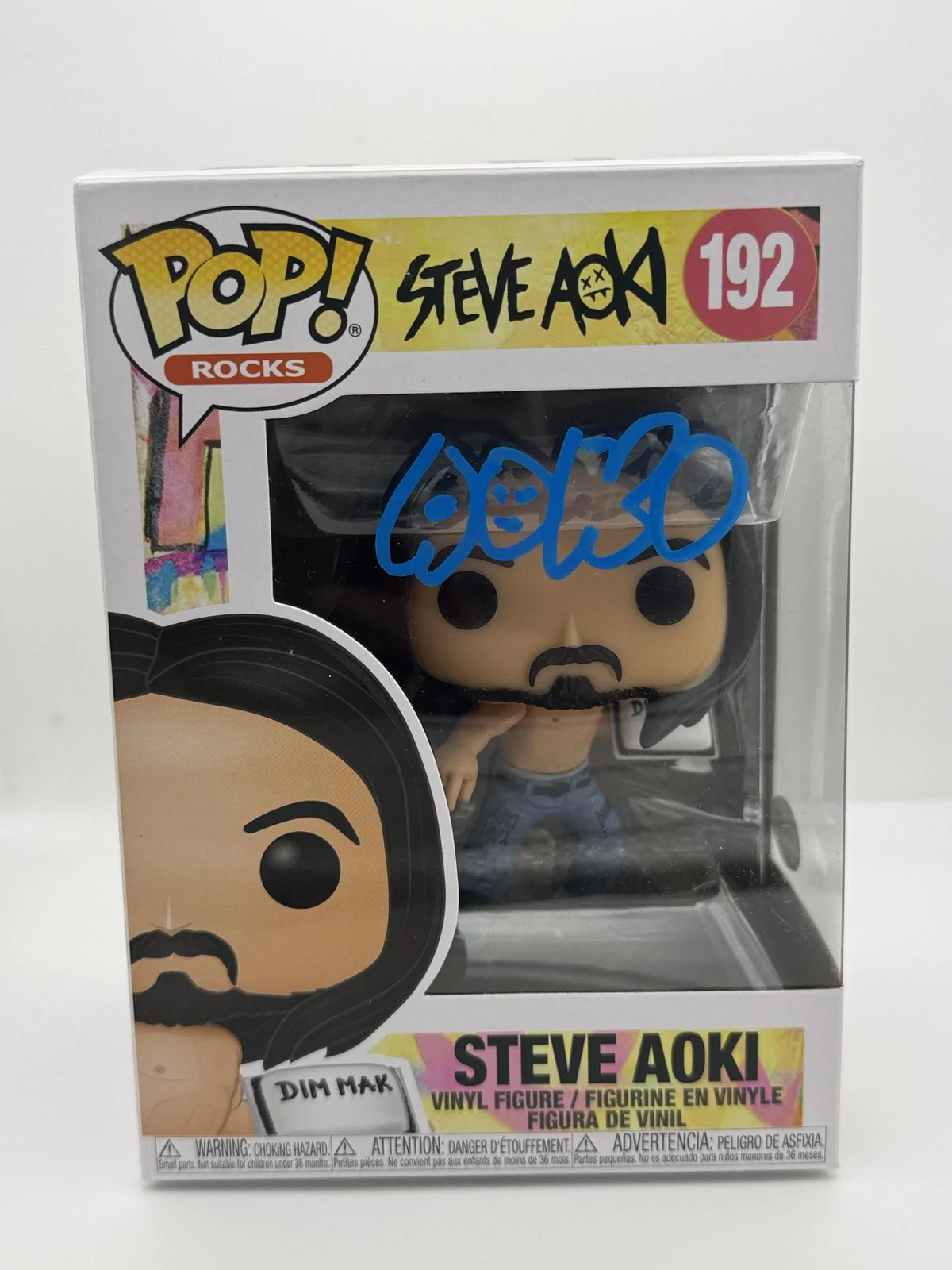 Steve Aoki — Steve Aoki AUTOGRAPH Signed DJ Rocks EDM 192 Funko Pop Vinyl Figure B ACOA, изображение 2
