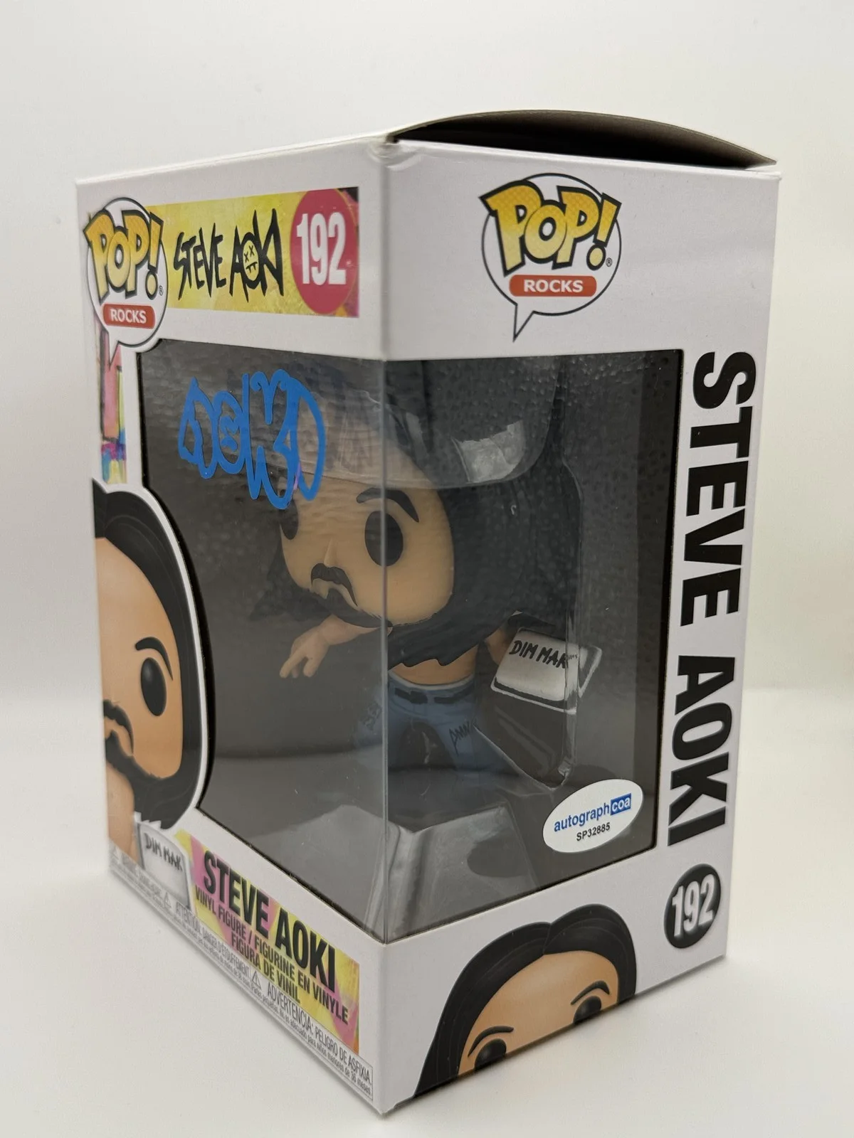 Steve Aoki — Steve Aoki AUTOGRAPH Signed DJ Rocks EDM 192 Funko Pop Vinyl Figure ACOA, изображение 2