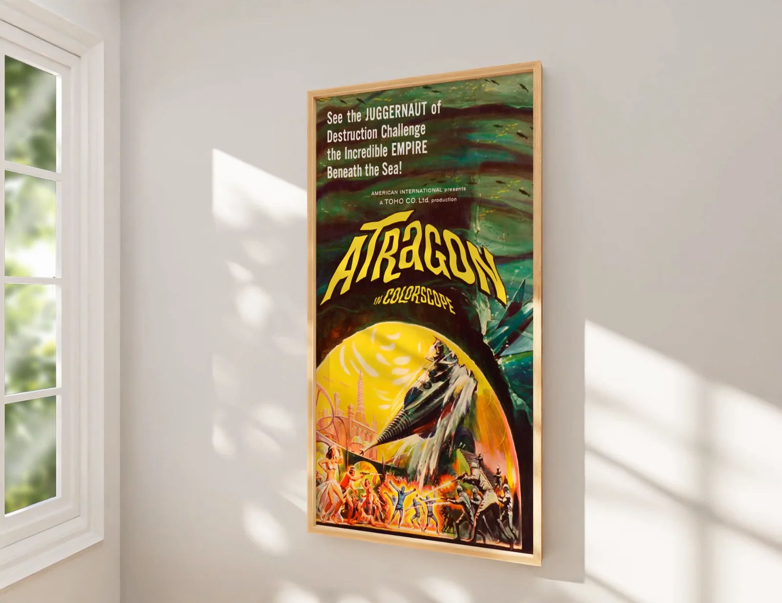 Atragon - 1963 Monster Movie Restored 27.2" x 41" US One Sheet Poster, изображение 2