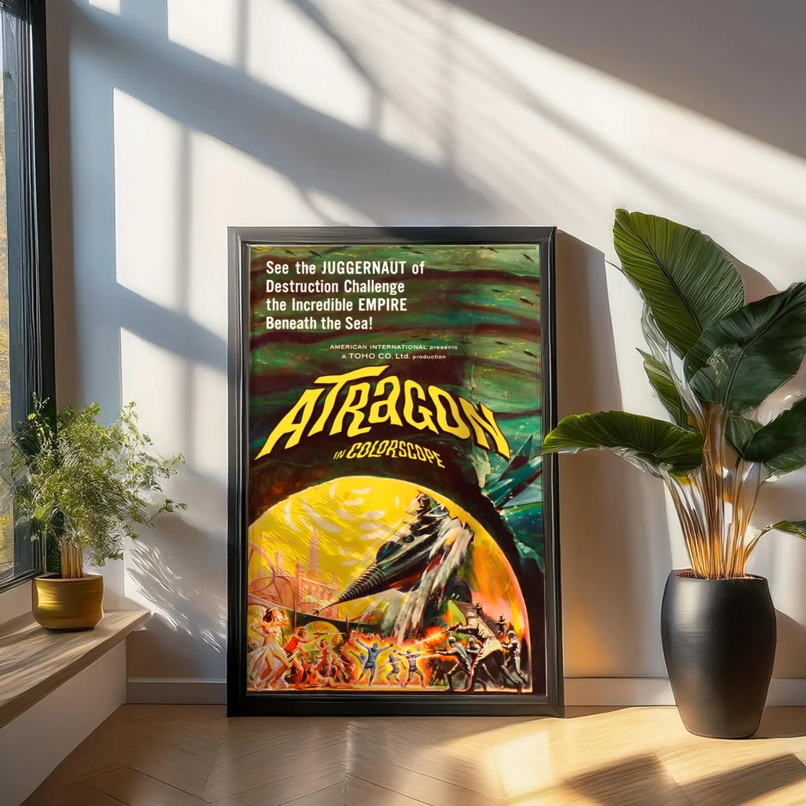 Atragon - 1963 Monster Movie Restored 27.2" x 41" US One Sheet Poster, изображение 3