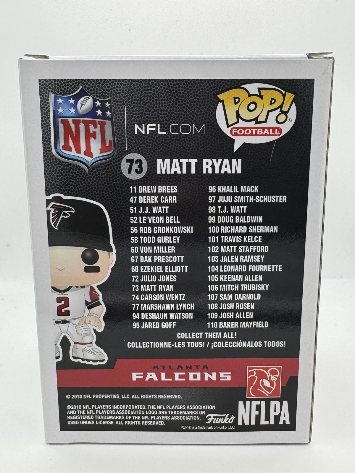 Matt Ryan — Matt Ryan AUTOGRAPH Signed Atlanta Falcons NFL Football 73 Funko Pop C ACOA, изображение 4